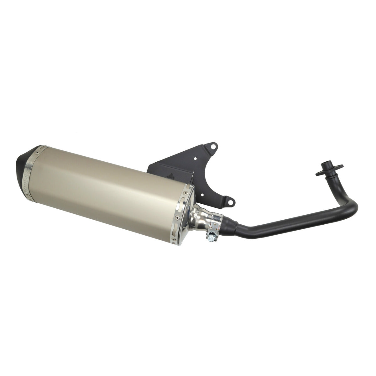 Uitlaat jamarcol ovaal euro-2 (model Akrapovic) alu/zwart sco Piaggio 4t-2v, Zip 4t