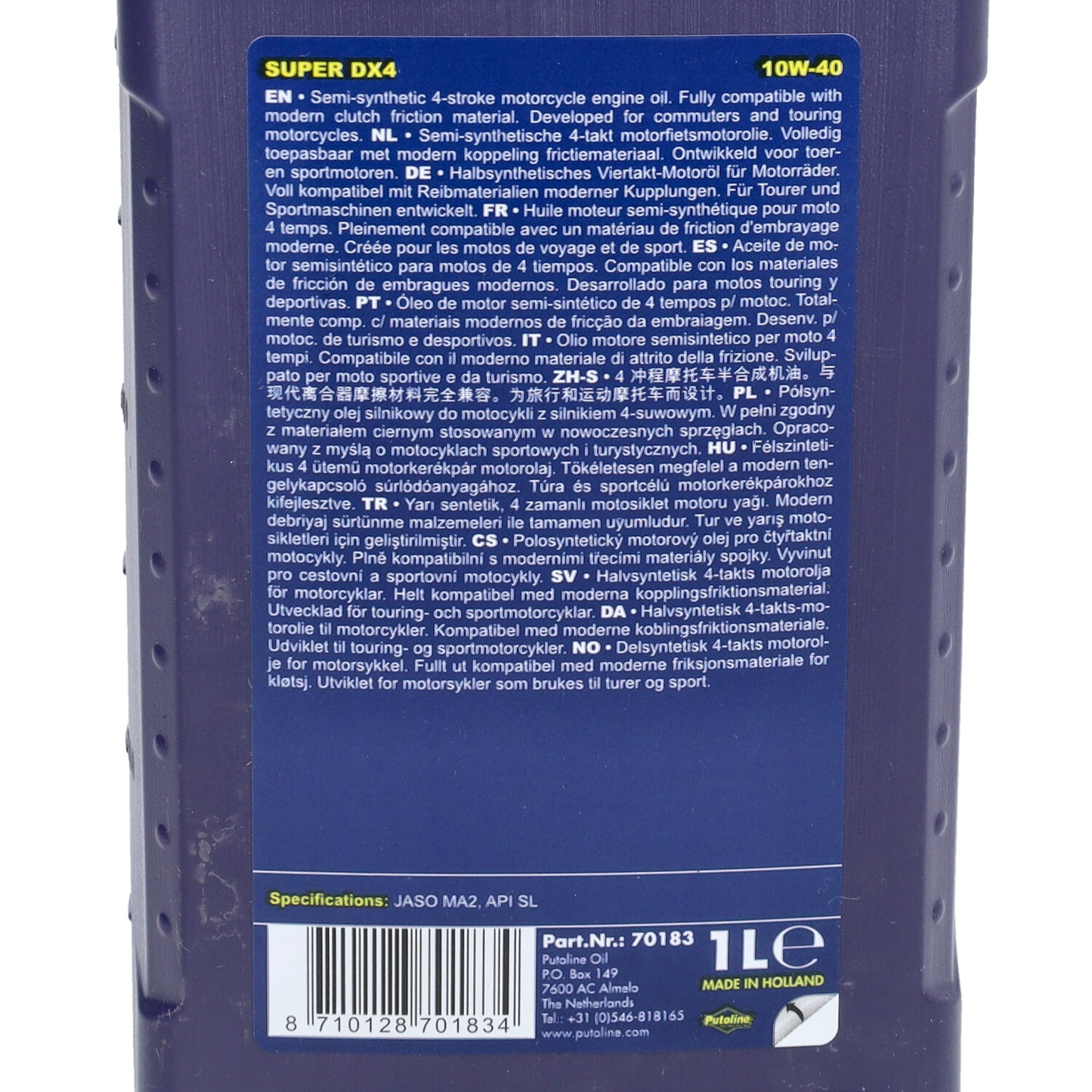 Motorolie Putoline 10W40 DX4 (o.a. Honda) 1L