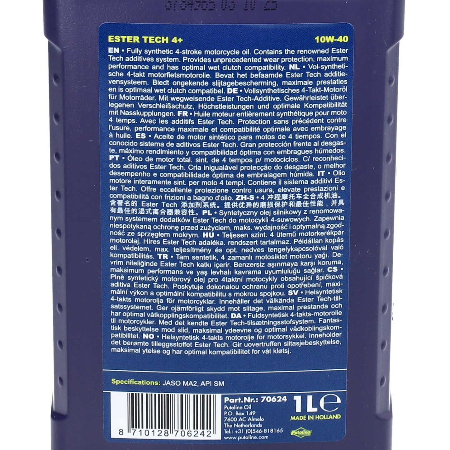 Motorolie Putoline 10W40 vol synth ester tech 4+ 1L