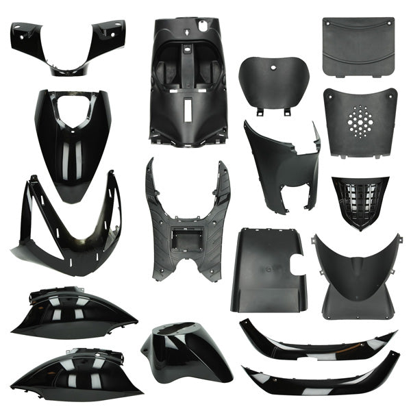 Kappenset 17-delig zwart – China scooter model Zip (AGM SP50, BTC Streetline)