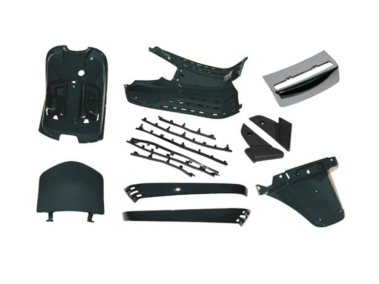 Plaatwerkset binnenzijde 15-delig Vespa LX / S – zwart mat 85/B