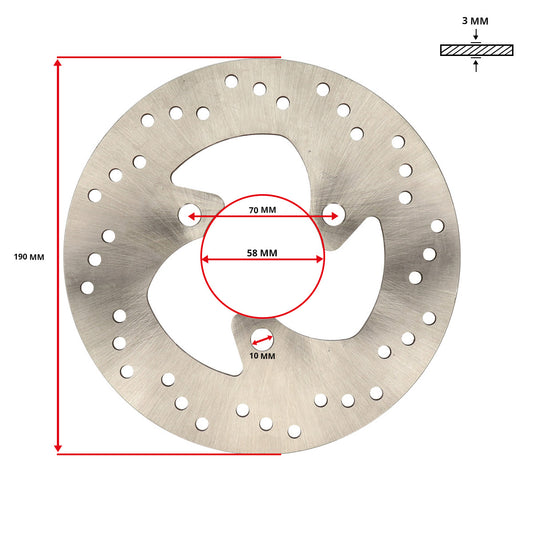 Remschijf Newfren 3-gaats voor+achter 190mm aerox, neo, sr alle mod., Typhoon, viva df4001