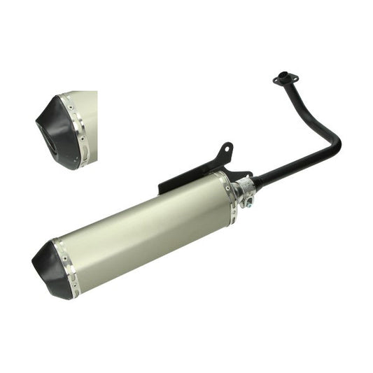 Uitlaat jamarcol ovaal (made in EU) (model Akrapovic) alu/zwart agm VX50, BTC Riva, China lx/napoli, gts toscana, La Souris Sourini, sco Gy6, vespelini