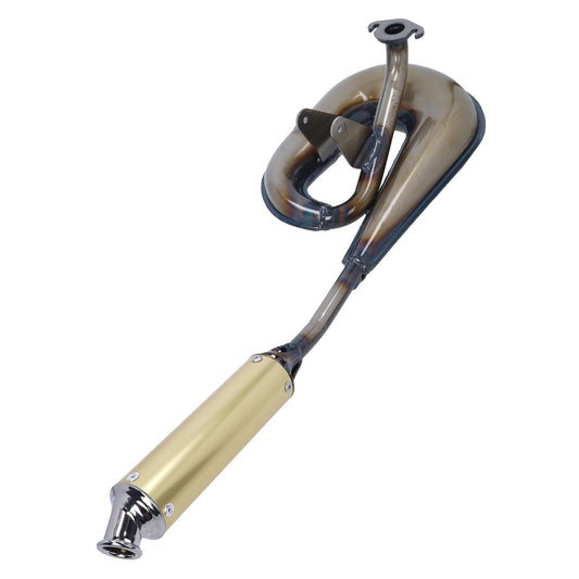 Uitlaat tecno circuit blank/goud Peugeot, 103