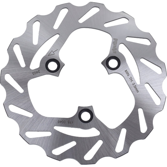 Remschijf Polini wave 3-gaats voor+achter 190mm aerox, beta, bws, jog-rr, mbk booster, mbk nitro, speedfight 175.0067