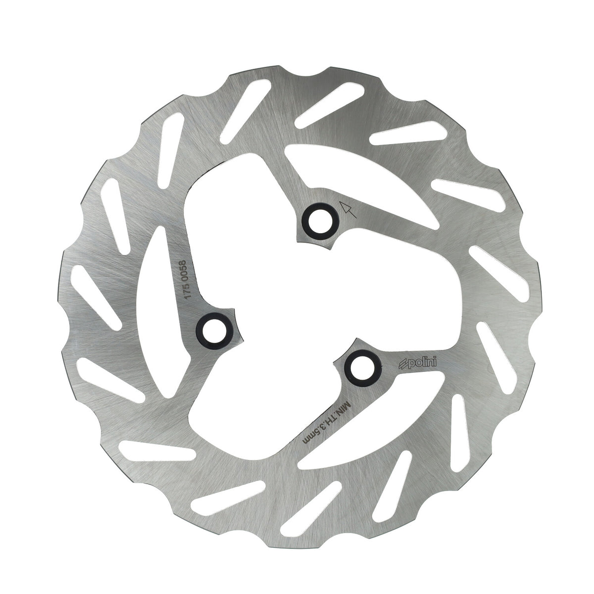 Remschijf Polini wave 3-gaats 220mm aerox, jog, mbk booster, mbk nitro 175.0058