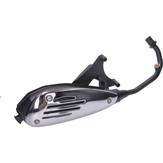 Uitlaat (made in EU) merlin euro 4/5 org. model zwart Sprint 4t, Primavera 4t
