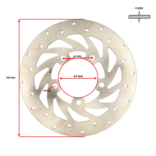 Remschijf 5-gaats voor 260mm agility 16inch, people-s