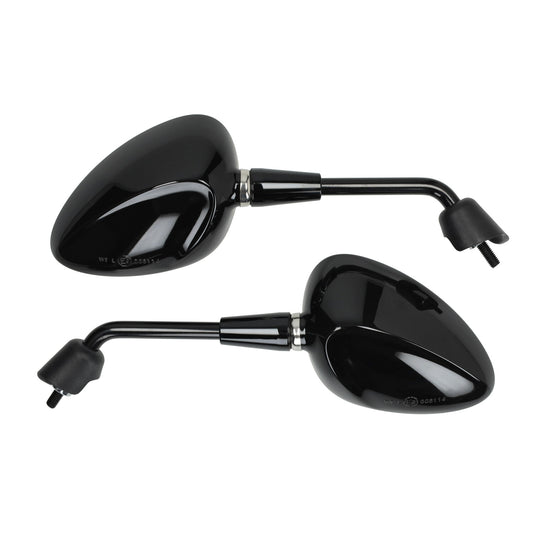 Spiegelset kort model origineel E-keur m8 zwart glans Vespa, Sprint