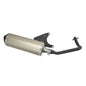 Uitlaat jamarcol ovaal euro-2 (model Akrapovic) alu/zwart sco Piaggio 4t-2v, Zip 4t