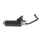 Uitlaat jamarcol ovaal euro-2 (model Akrapovic) zwart/zwart lx 4t-2v, Zip 4t 2v