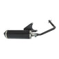 Uitlaat jamarcol ovaal euro-2 (model Akrapovic) zwart/zwart lx 4t-2v, Primavera 4t-2v, Sprint 4t-2v