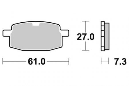 Remblokset SBS voor arriva, big max, BTC Old Classic, dax, monkey, scorza, v-clic 111hf