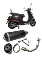 Uitlaat Power1 euro-5 EVO-1 zwart Primavera, Sprint, Zip 4t