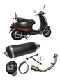 Uitlaat Power1 euro-4 Evo-1 zwart Primavera, Sprint, Zip 4t