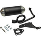 Uitlaat Turbokit ovaal euro-2 Gmax zwart alu Zip 4t 2v