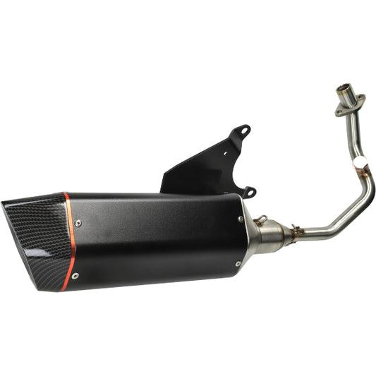 Uitlaat bullet euro-4 zwart/carbon Zip 4t 3v