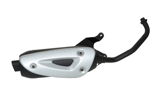 Uitlaat tecno standaard model straight (made in EU) zwart mio, speedfight 3 4t, symphony, tweet 4t, viva va2008 4t