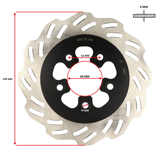 Remschijf Sym origineel wave 5-gaats voor/achter 225mm symphony sr 45121-ate-000