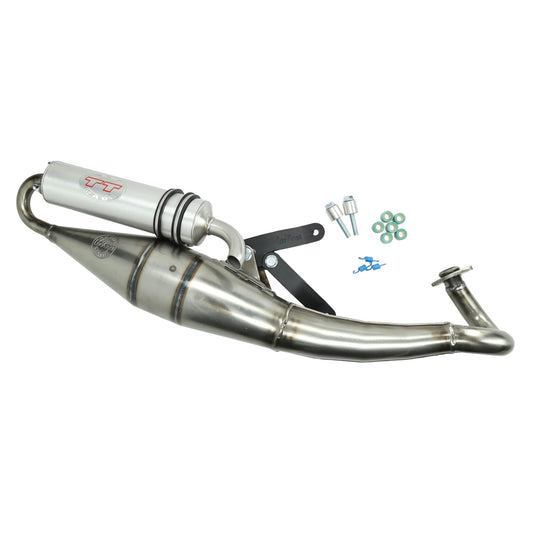 Uitlaat LeoVince hand mate tt aluminium sco Piaggio 2t 4066