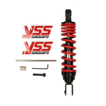 Schokbreker yss hybrid DTG 280mm rood/zwart minarelli, sco p