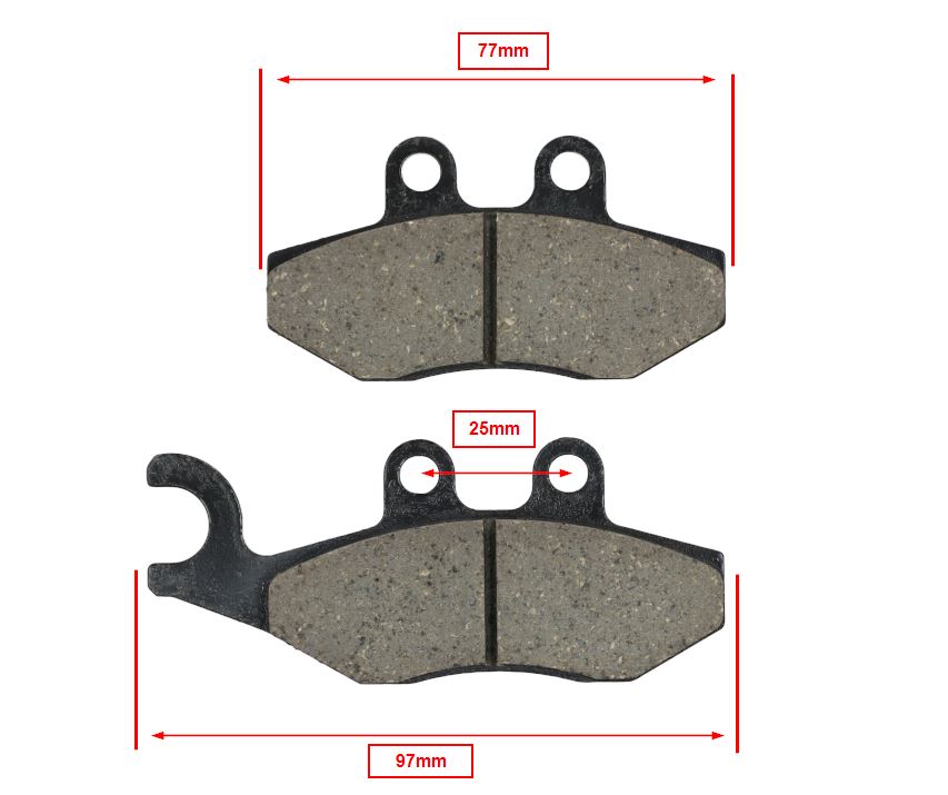 Remblokset Piaggio origineel voor beverly, fly, gts, liberty, primavera 125 4t, primavera 150 4t, sprint 125 4t, sprint 150 4t