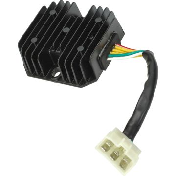 Spanningsregelaar 6-polig euro-5 13.8v (voor org. en snel, niet euro-4) zwart scooter Piaggio 4t-3v I-get