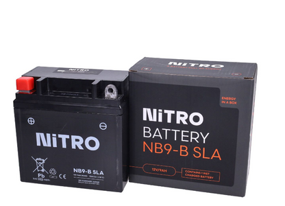 Accu Nitro NB9-B / YB9-B SLA/GEL (Vespa ET4, Fly 4T, Liberty 4T, LX 4T, Runner)